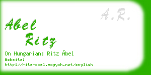 abel ritz business card